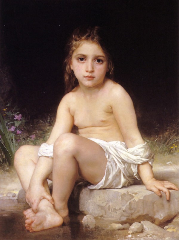 ブグロー 幼女　絵皿 (模写) ブグロー 幼女 絵皿 (模写) 模写 油彩画 Bouguereau（ブーグロー