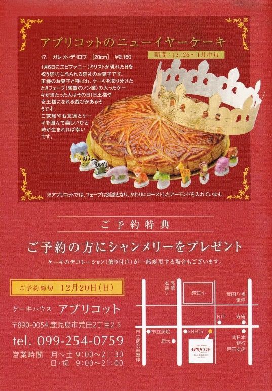 ケーキハウス アプリコットのクリスマスケーキ15年 鹿児島でおすすめの美味しいお店 ラーメン 焼肉 ランチetc