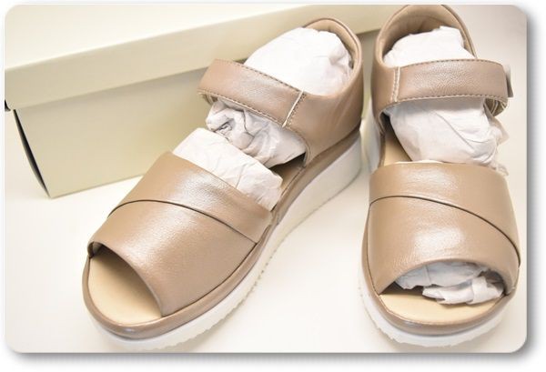 動画あり 144かかと付サンダルレザー こころの毎日