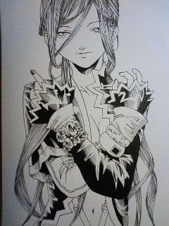 イラスト 線画練習用 Girl Paint It Black 青木心の原作 イラスト集 旧