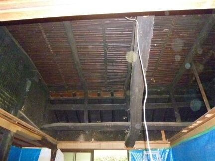 吊り天井の撤去 古民家と薪ストーブ