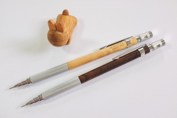 LUDDITE TechDraw 木軸シャープペン(クラロウォールナット) : こんぶの