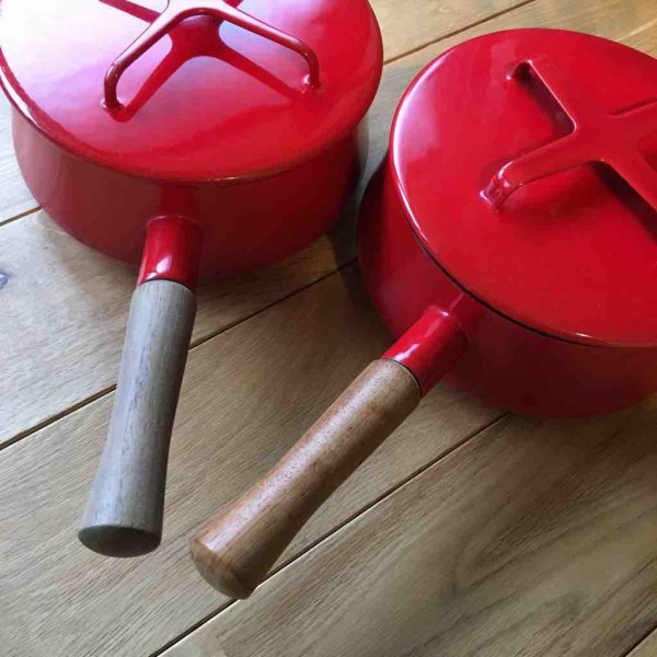 DANSK 赤い片手鍋 木製ハンドル 未使用 新旧比較！DANSKの鍋を買い替えましたのはなし : konomeのおうち