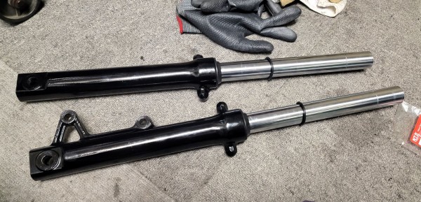 NSR50後期 FフォークOH＆前期スプリング+シートパイプ+ロックピース