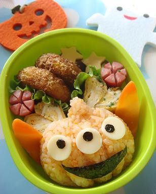 リトルグリーンメン ハロウィン弁当 キャラ弁 のほほん育児日記 こうたんとわたしの日々の日記です