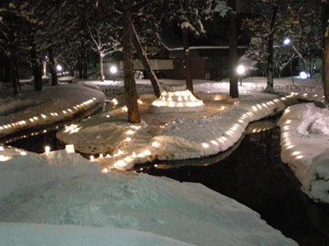 北区 北海道大学】の輝き。 : 冬のまちにスノーキャンドルの灯りをとも