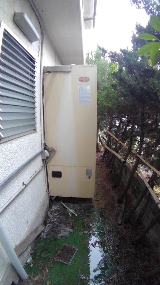 岡山市中区旭東地区にてエコキュート工事 エコキュート 岡山 コートー電器 岡山 電化住宅