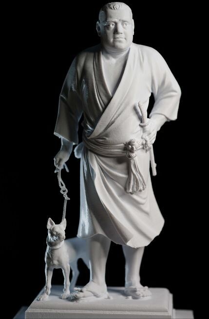 木製　西郷隆盛像　52cm 3D彫刻複製 「西郷隆盛像」高村光雲。 : 高村光太郎連翹忌運営