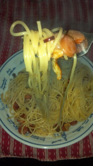 貧乏ペペロンチーノ 貧乏人の貧乏飯