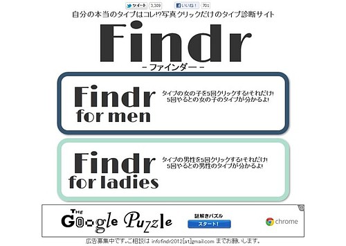 好きな異性のタイプ診断なのか ブルージィに Baka まっしぐら