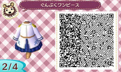 とび森proデザイン 軍服ワンピース 白 きりのマイデザイン保管庫