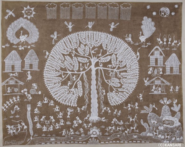 54．インド・ワルリ族のくらしと絵 : gallery くらしの空