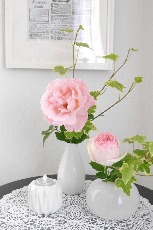 お気に入りの花瓶 Ikea ニトリ ダイソー他 とバラに囲まれて過ごす癒しの時間 くらすき すっきり心地よく暮らす小さな工夫