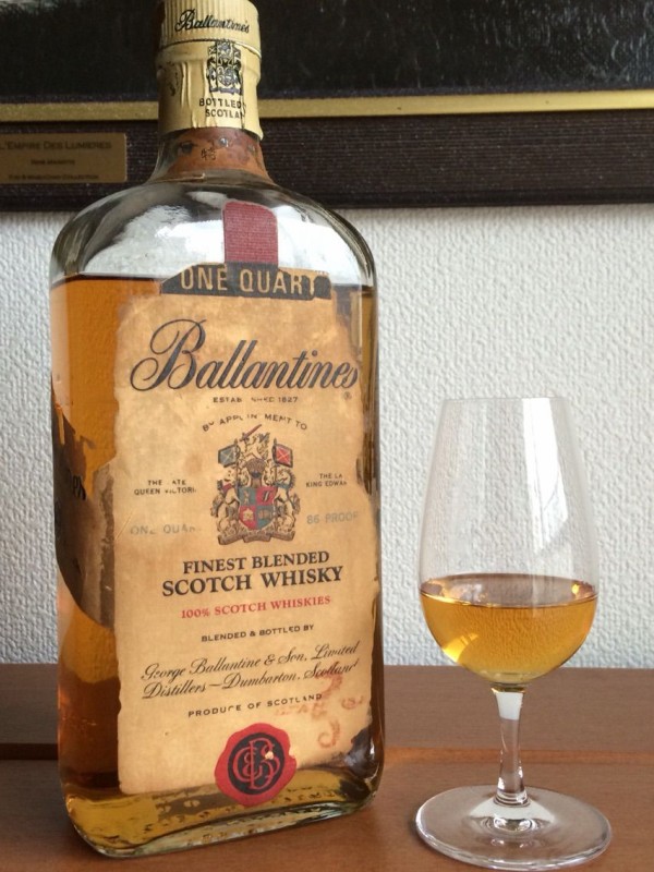 宮田【古酒】青赤紋章 バランタイン ファイネスト クリアボトル