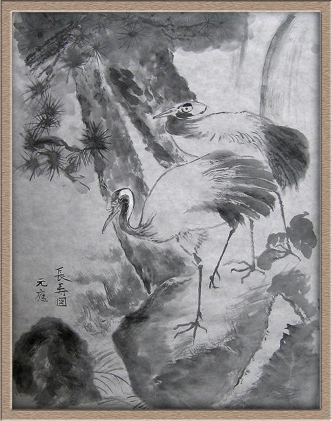 松鶴長春 水墨画 抖音 松鹤水墨画图片大全- 公式通販 ColBase 松鶴延年
