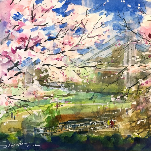 水彩画「池の雑草取り」 mqdefault.jpg