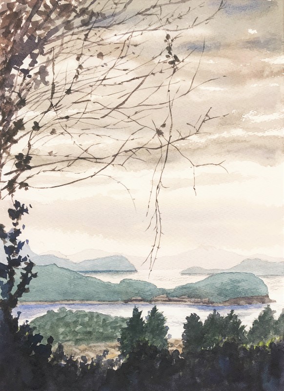 水彩画（私の故郷） （甲斐明日香 | 🎨子どもワークショップ
