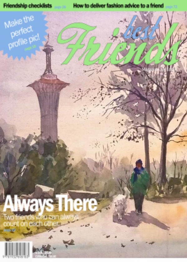 自分の作品が雑誌の表紙になるアプリ De 遊んでみました 水彩的生活kurokawaの透明水彩画