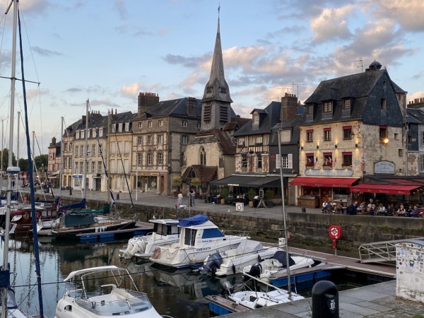 真作 フランス オンフルール港 東光一 晴れた日にお散歩したい。フランスの絵になる港町「オンフルール