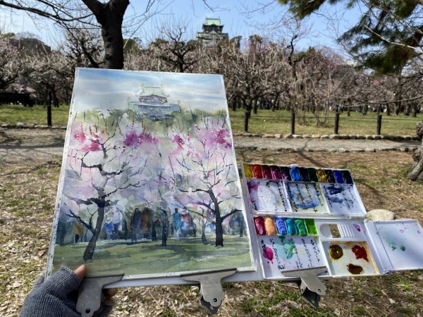 水彩画 描くのが好きな大学生より 絵画