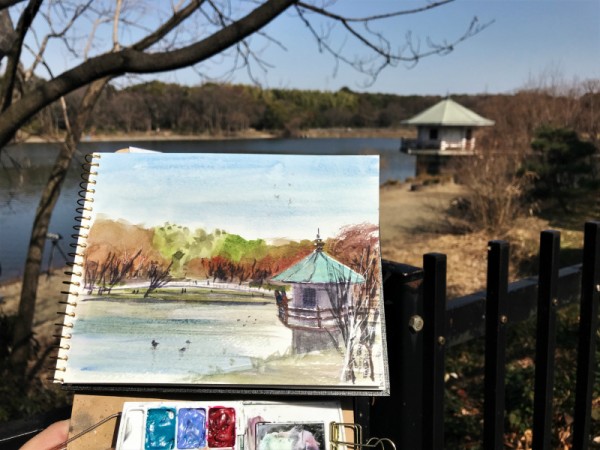 小春日和の山田池スケッチ散歩&アートエッセイ「好きな作家さん達を