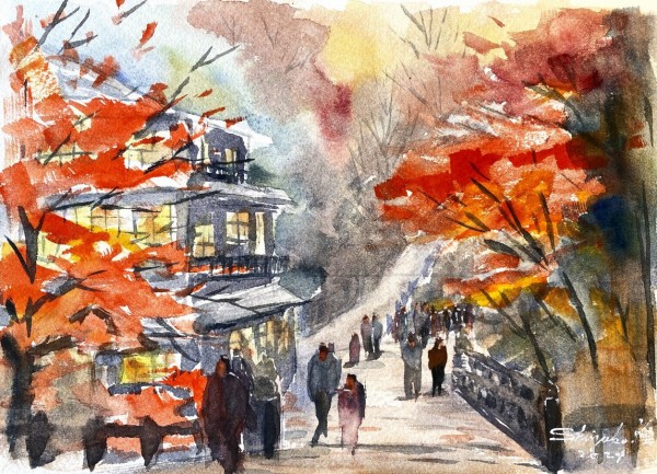 🚋箕面スケッチ旅行🎨2日目レポート【2024/12/14/土】 : 水彩的生活