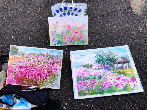 守口みやびの油絵「森の詩F4号」