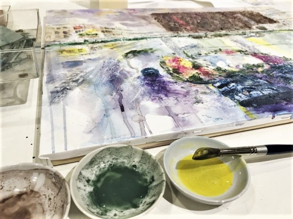 透明水彩スケッチ「秋風が吹く道」&「第1回枚方市展」に出品し 透明水彩スケッチ「秋風が吹く道」&「第1回枚方市展」に出品し