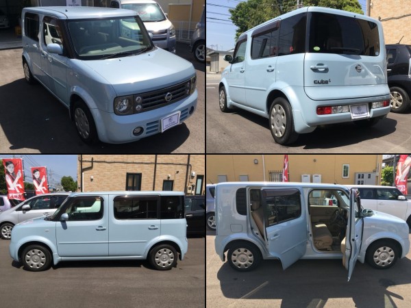 売約御礼 グー鑑定 内装 4 外装 4 高評価 日産 キューブキュービック Ygz11 15m Vセレクション 平成18年 エアブルー 入庫です 日産コンパクトモデルの７人乗り Garage Sea Swallow ガレージ シースワロー 栃木県の中古車販売店