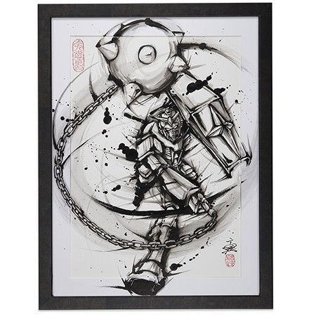 アニメ 機動戦士ガンダム モビルスーツが水墨画で描かれた 世界にひとつのアイテム 武人画 機動戦士ガンダム の抽選販売始まる 炎上中 もえてるニュース