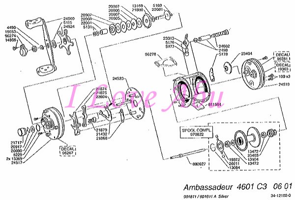 Abu 4601C3 Parts List （#1） : Ａｂｕのお姉さんに まかせてね☆彡