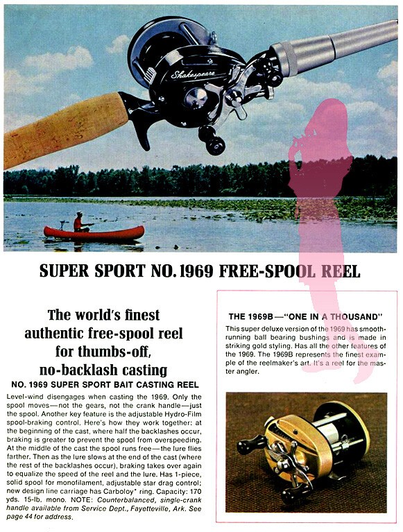 Shakespeare シェイクスピア 1969 Model EB Free spool : ・・・ごみ竿
