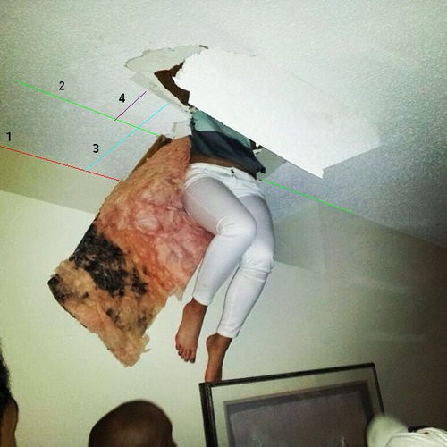 パーティをしていたら女の子が天井から落ちてきた 目を疑う写真 らばq