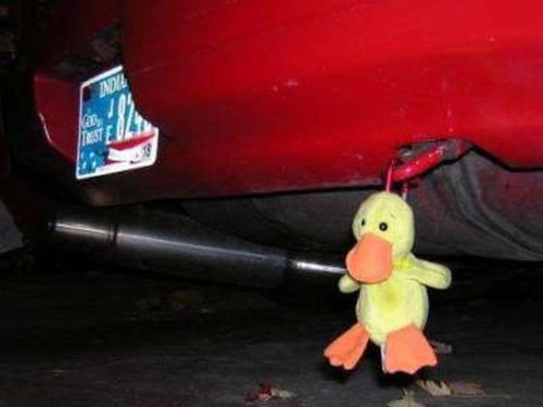 こんなものまで 車の後ろにひっそりとぶら下がったマスコットやアクセサリの写真24枚 らばq