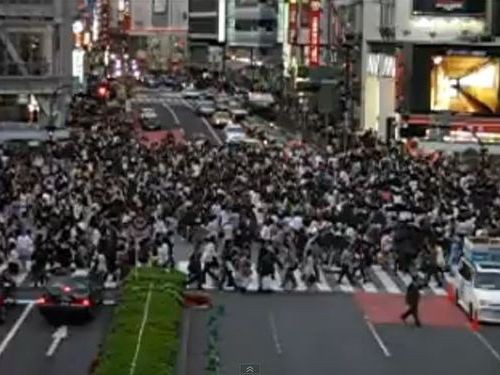 日本ありえないよ 渋谷スクランブル交差点の映像に外国人たち絶叫 動画 らばq