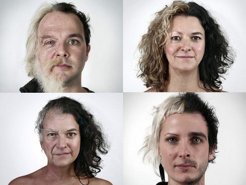 遺伝っておもしろい 家族の顔を半分ずつ合体させて どこが似てるか分かりやすくした写真いろいろ らばq