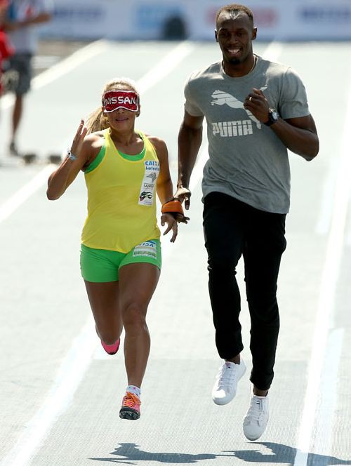 ウサイン ボルトがパラリンピックの盲目ランナーのガイドとして走った 海外の反応 らばq