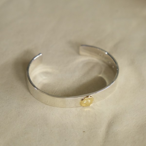 イーグルスタンプ2羽　k18太陽付きバングル　ブレス　シルバー501 イーグルスタンプ2羽 k18太陽付きバングル ブレス シルバー