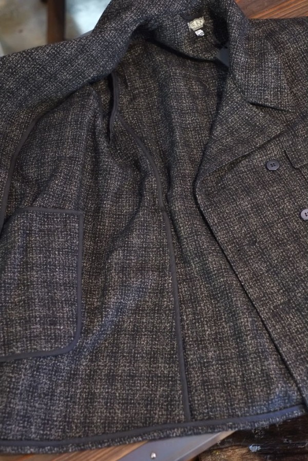 BLACKSIGN 1930s ウルフ・ツイード・サファリ・ジャケット 1930s Wolf Tweed Safari Jacket / Wolf Gray - BSFJ-19404GRY