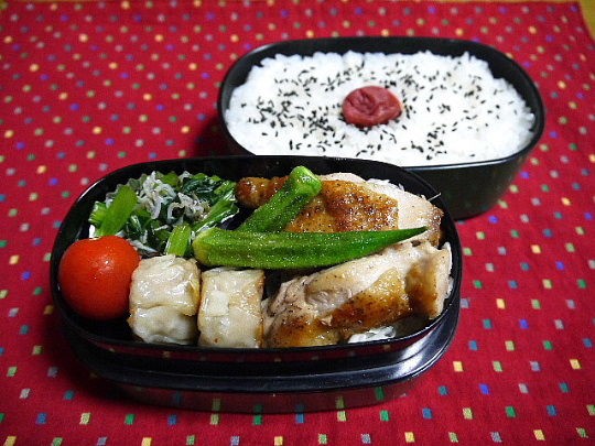 お弁当 鶏もも肉の塩焼き弁当 The Last Sasurai 自炊ニストの食卓