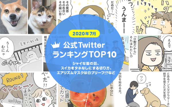 公式twitter人気ランキングtop10 2020年7月 シャイな霊の話 スイカをタネなしにする切り方 エアリズムマスクは白ブリーフ など ライブドアブログstyle