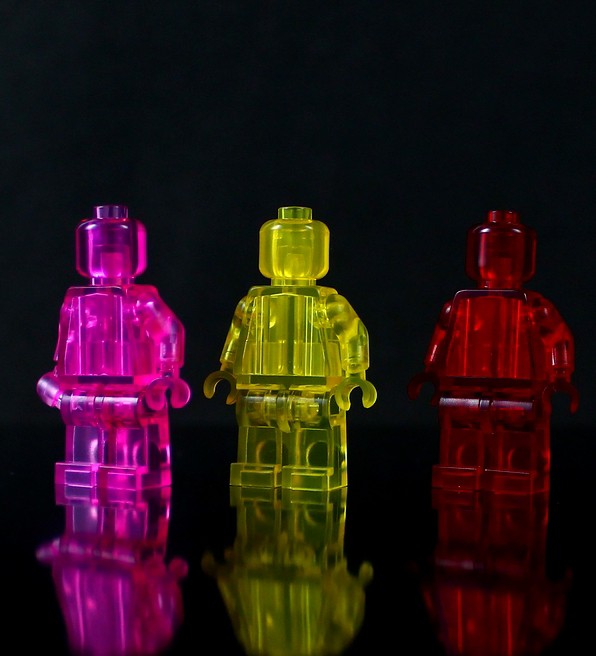 純正品】透明ミニフィグ トランスクリアー レゴ - 知育玩具