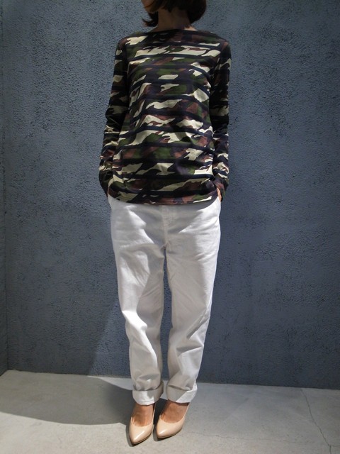 格安即決 muveil work-ミュベールワーク-2015prefall カモフラ×ボーダー トップス