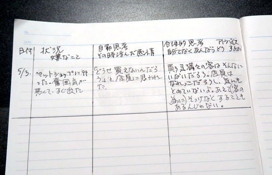 日記をつけるだけで腰痛が治った 認知行動療法 とは みんなの家庭の医学で紹介 はへほ