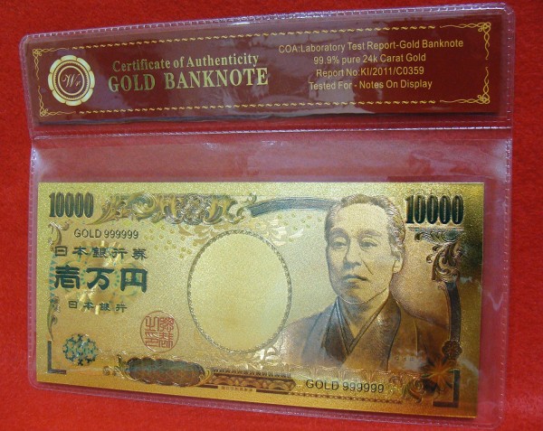 お手頃価格 GOLD BANKNOTE 壱万円 cd608a45 日本セール -cfscr.com