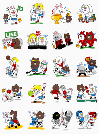 期間限定 テーマスタンプ にlineオリジナルキャラがスポーツ選手を応援する無料スタンプ登場 Line公式ブログ