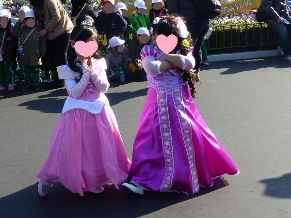 ラプンツェル・ベル・白雪姫のビビディのドレスの大きさ（一部