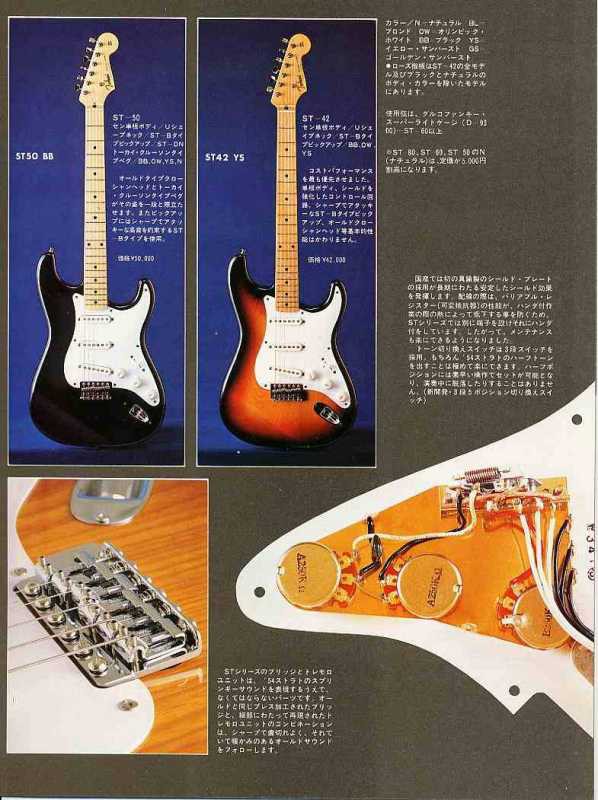 TOKA　ビンテージI ストラト 2ハム ロック式　ST−60 Tokai ST-60 Springy Sound -Golden Sunburst- 1980年製