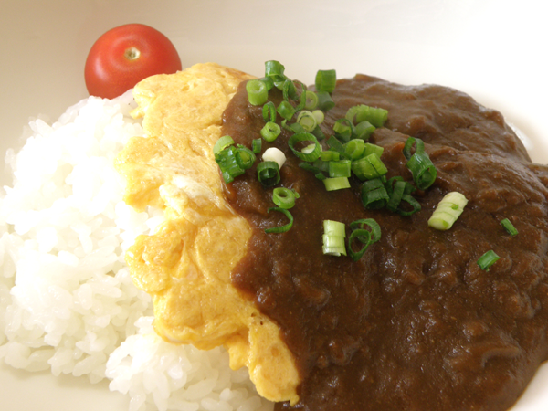 4日目のカレー オムレツトッピング 朝ごはん日記