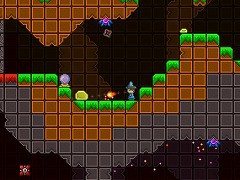 洞窟探索ドット絵アクション Arzea フラシュ 無料ゲーム